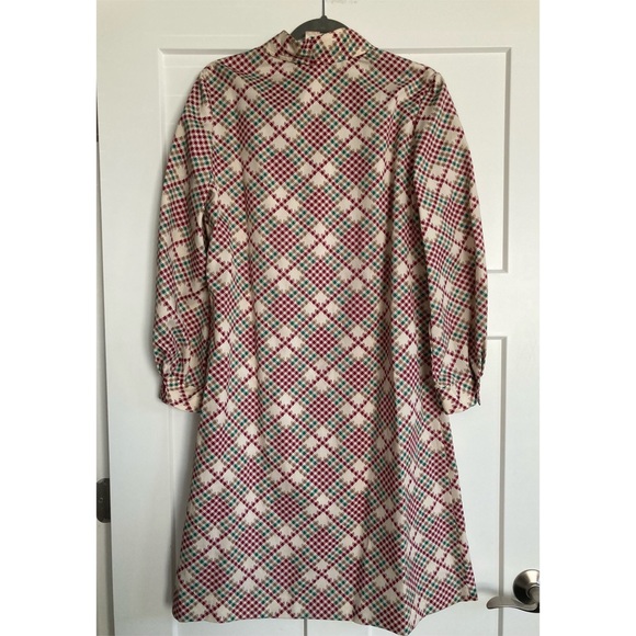 Vintage 1970s NOS Houndstooth Shirtdress Tunic - Picture 2 of 7